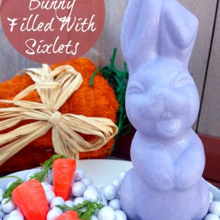 Cute Chocolate Bunny Filled With Sixlets - Perfect sweet treat for your Easter celebration. Very simple to make and so delicious. Kids will love their bunny